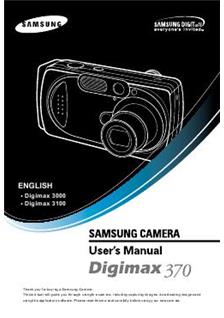 Samsung Digimax 370 manual. Camera Instructions.
